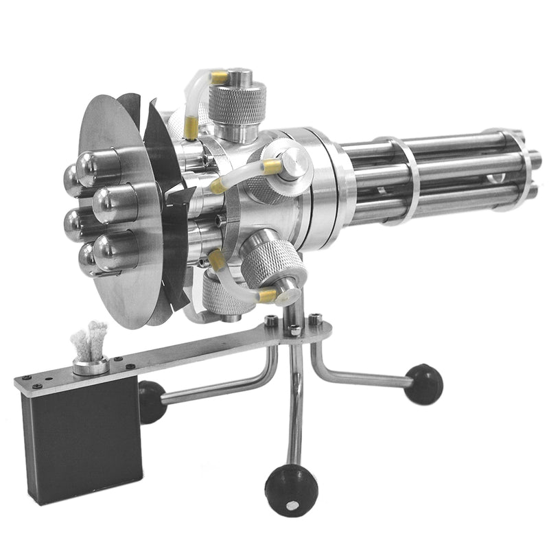 Six Cylinders Gatlin Shape Metal Rotating Stirling Engine Model