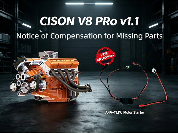 Important Notice Regarding Missing Starter Switch Module for CISON V8 PRO v1.1 | Stirlingkit