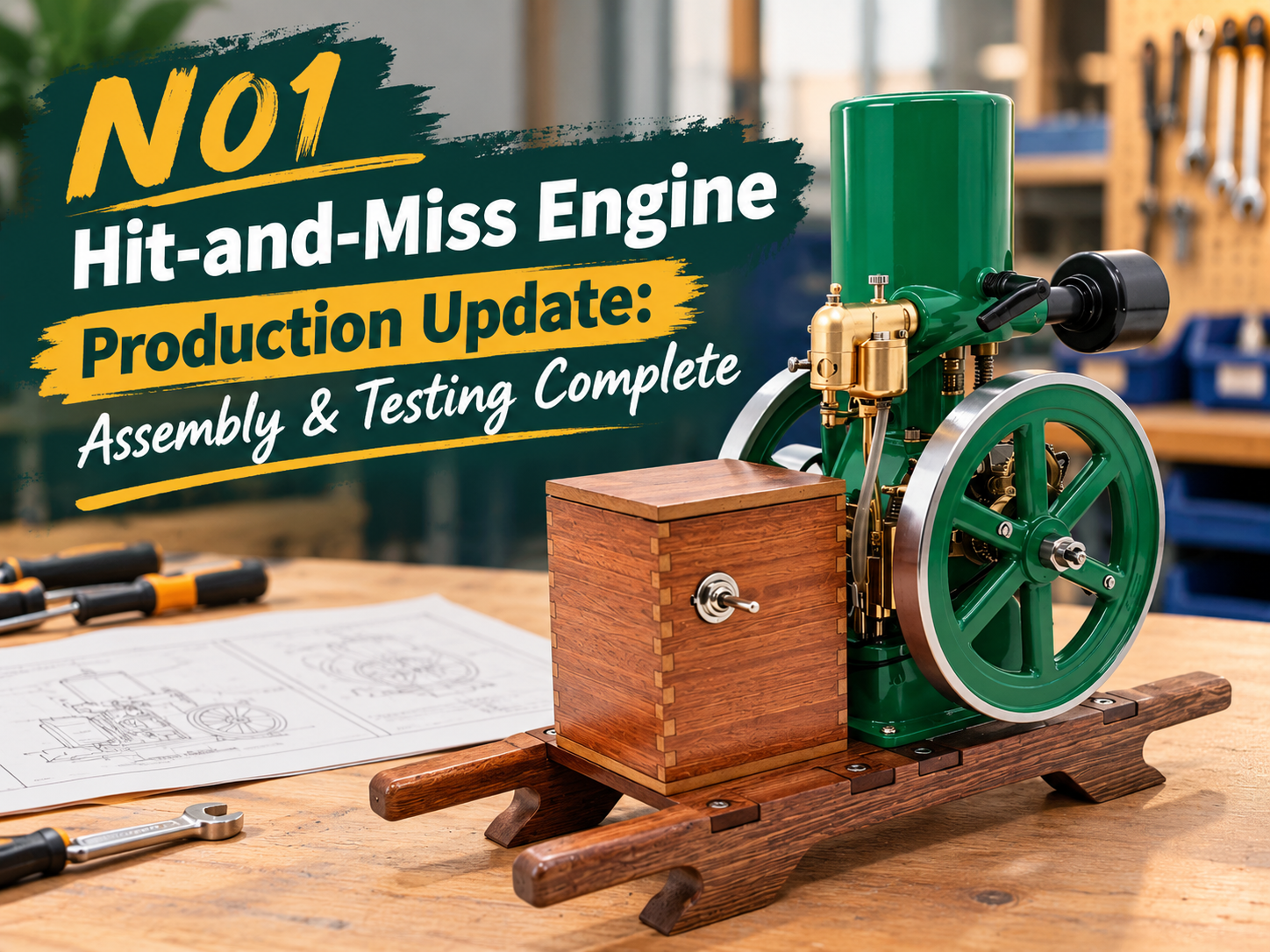 N01 Hit-and-Miss Engine Production Update: Assembly & Testing Complete | Stirlingkit