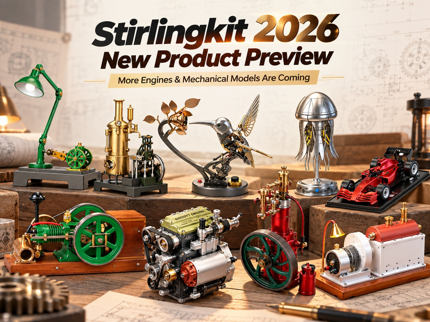 Stirlingkit 2026 New Products: Upcoming Engine & Mechanical Model Kits