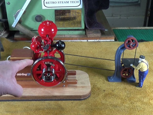B01 Hit & Miss Engine Drives a Model Bandsaw: A User’s Mini Workshop | Stirlingkit