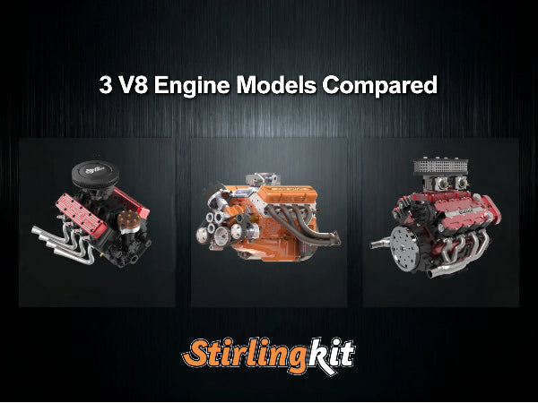 3 V8 Engine Model Showdown: ENJOMOR vs Cison vs TOYAN | Stirlingkit