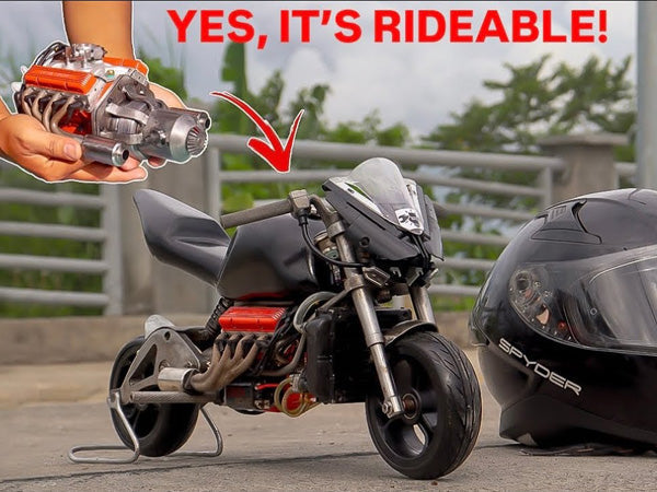 The World’s First Mini V8 Bike You Can Ride – Powered by Cison V8! Insane! | Stirlingkit