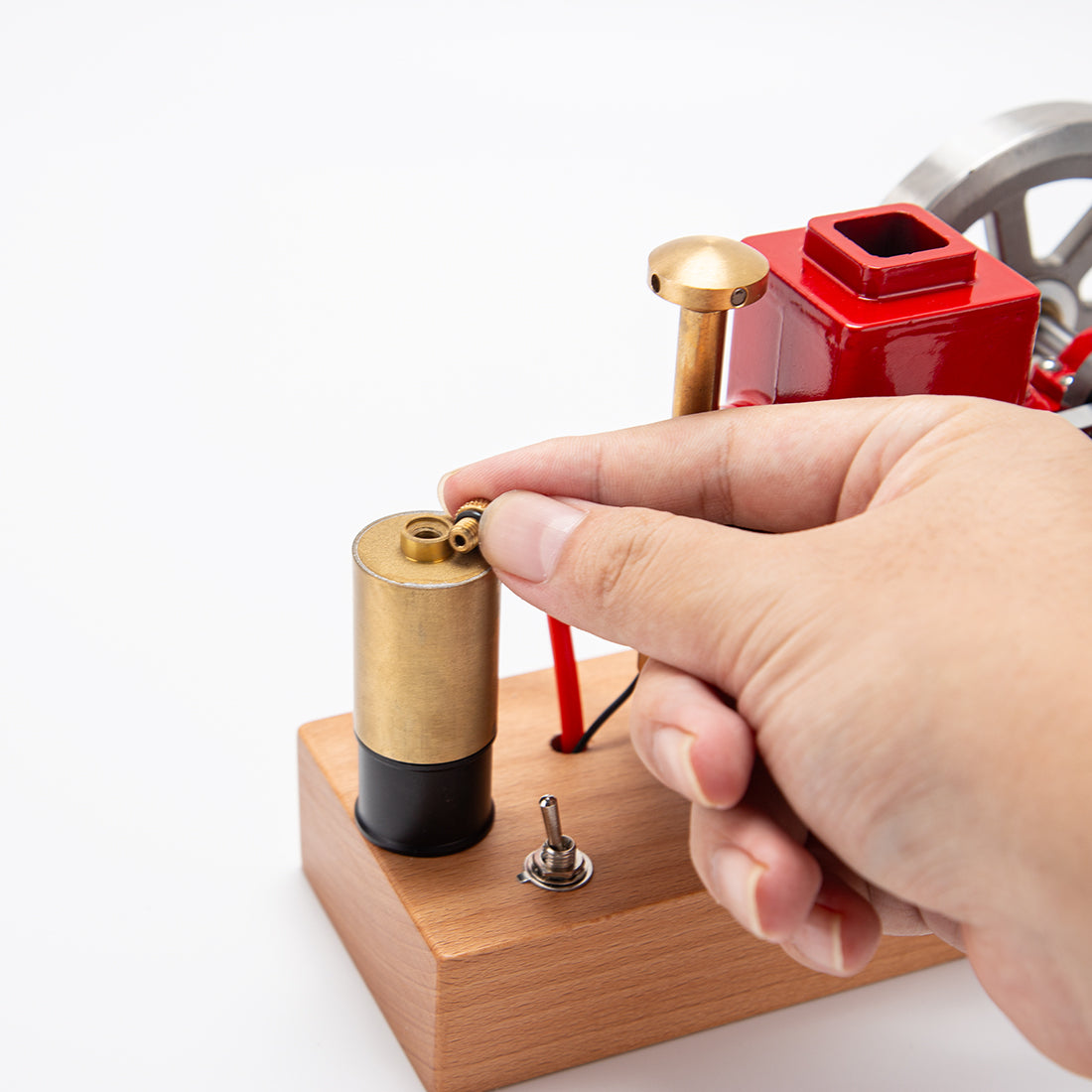 ENJOMOR 6cc Antique Red Hit and Miss Gas Engine Working Model - stirlingkit