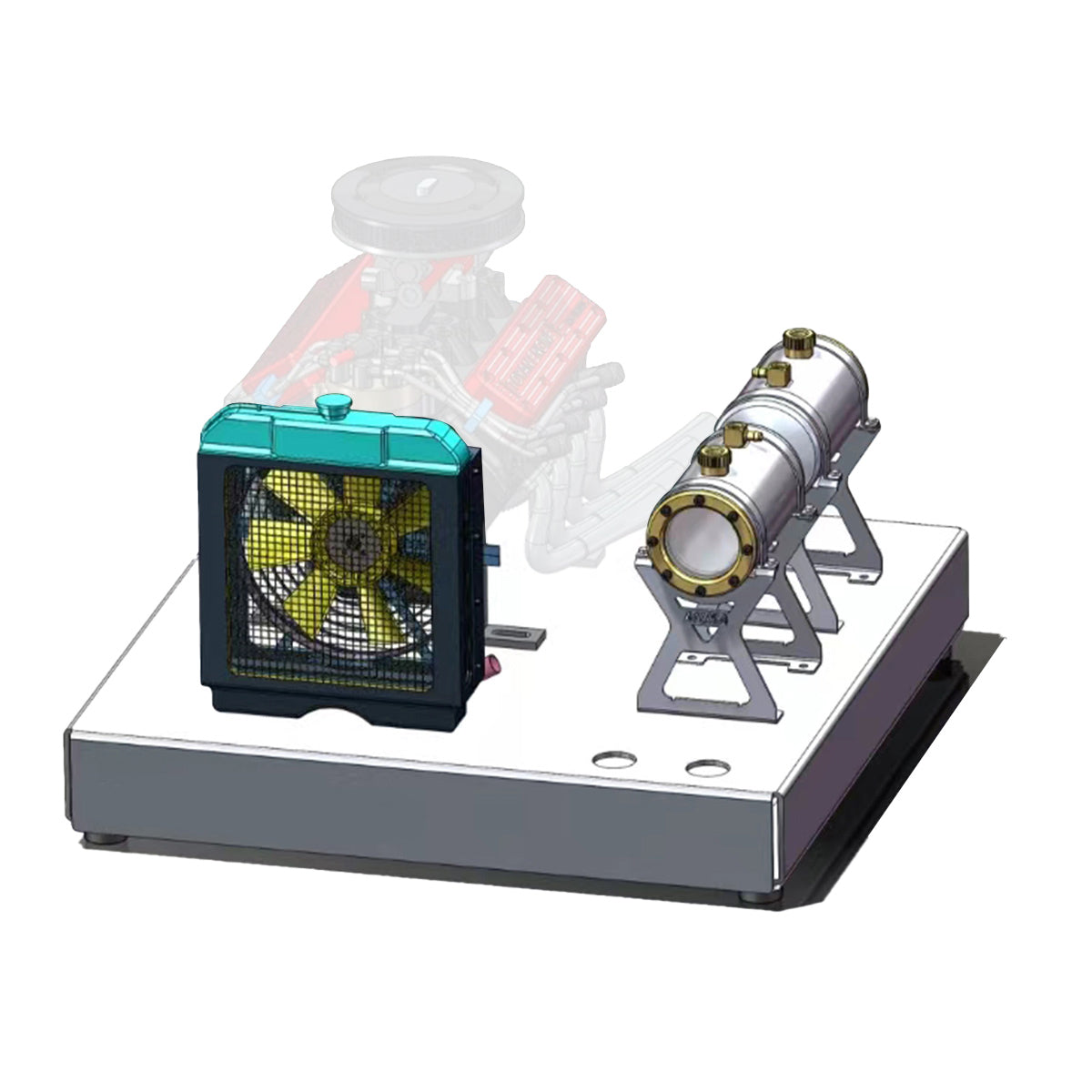 Base for TOYAN V8 FS-V800WGPC Gasoline Engine Model Kits ( New Version) Upgrade - stirlingkit