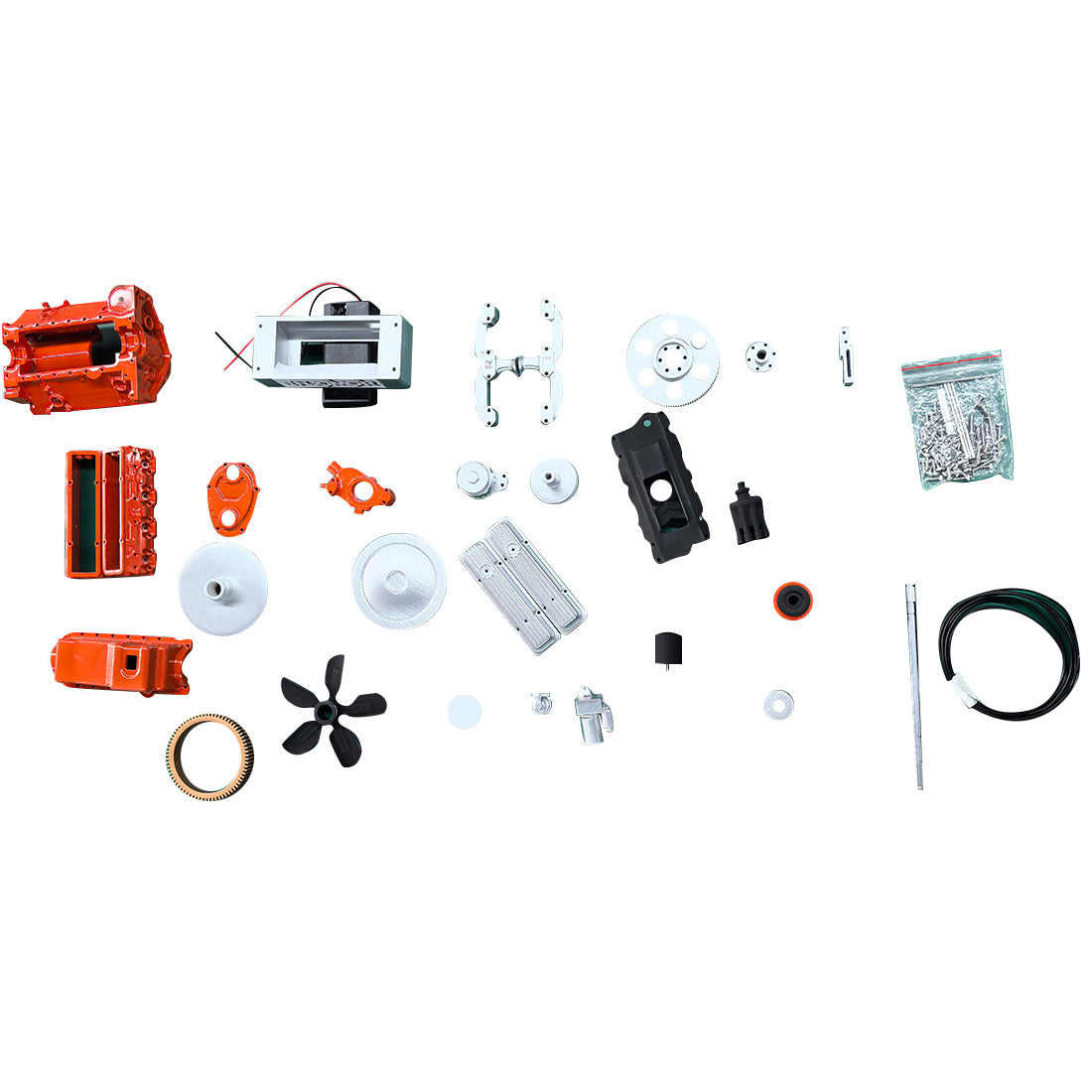 ENJOMOR 1/6 Scale Big Block V8 Engine Kits That Works Fully 3D Printed - stirlingkit
