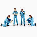 Auto Repair Worker Automobile Mechanic Action Figure Complete Set 1/18 Scale - stirlingkit
