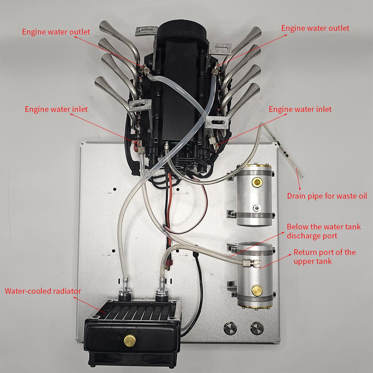 Base for TOYAN V8 FS-V800WGPC Gasoline Engine Model Kits ( New Version) Upgrade - stirlingkit