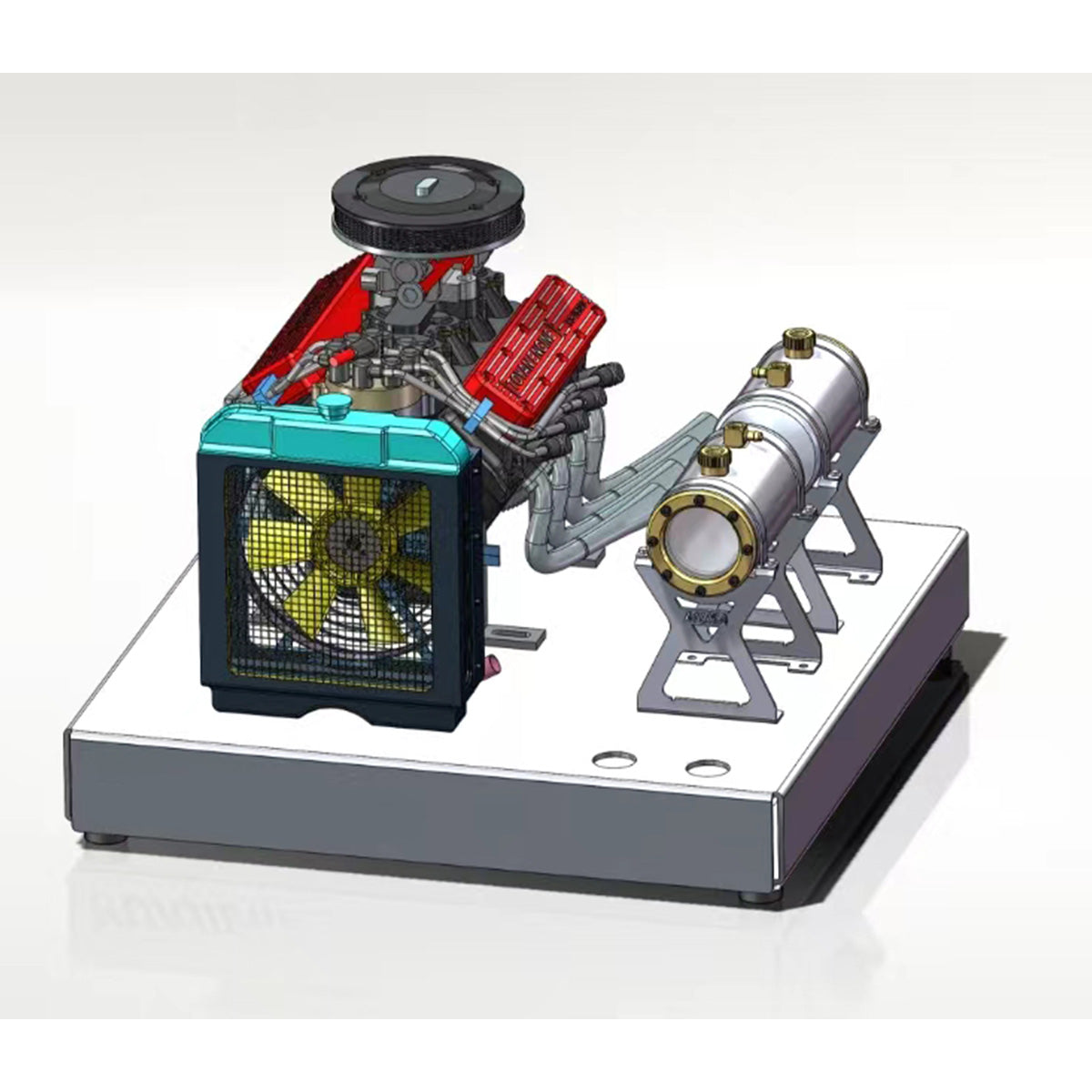 Base for TOYAN V8 FS-V800WGPC Gasoline Engine Model Kits ( New Version) Upgrade - stirlingkit