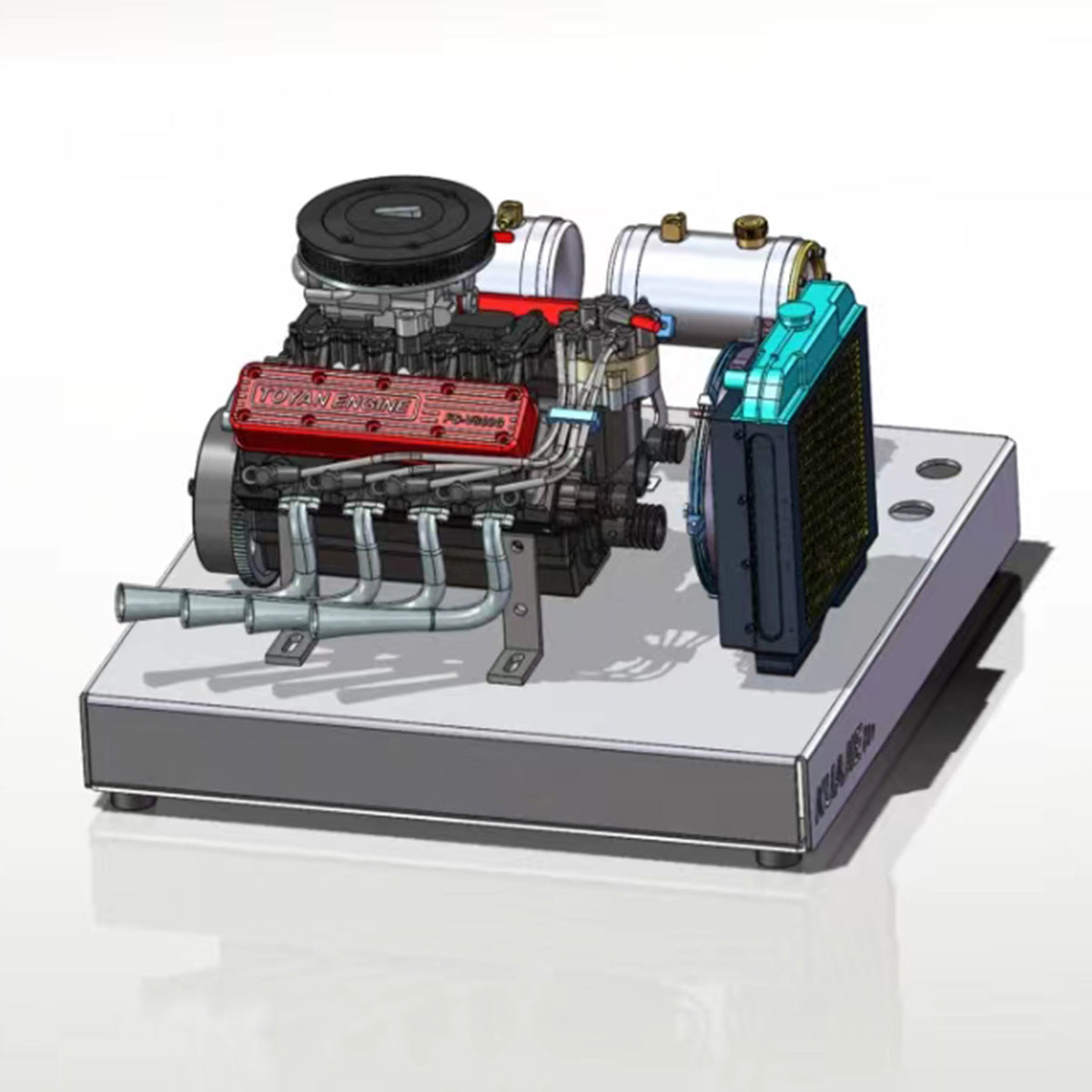 Base for TOYAN V8 FS-V800WGPC Gasoline Engine Model Kits ( New Version) Upgrade - stirlingkit