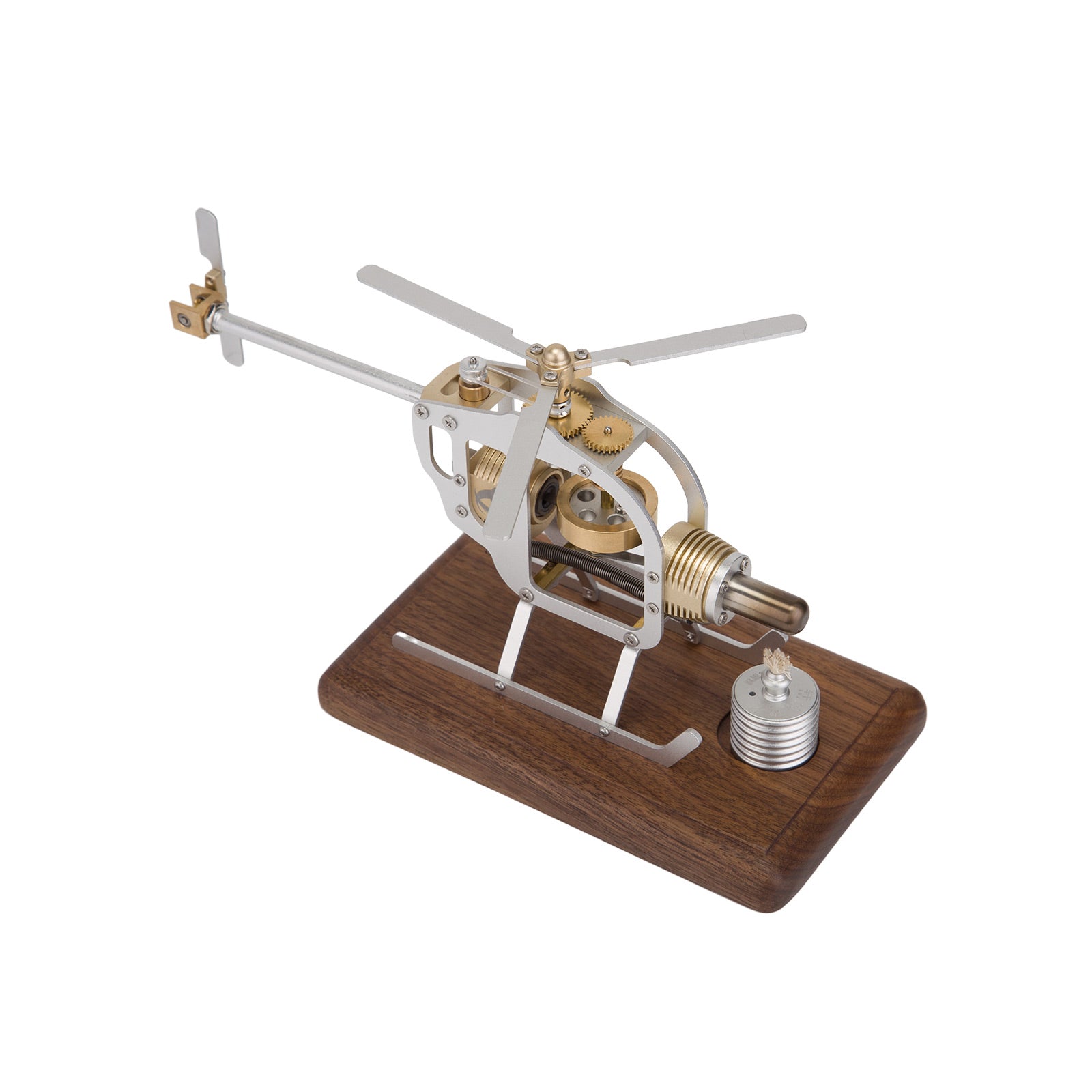 Building a Mini Stirling Helicopter Assembly DIY Kits STEM Model - stirlingkit