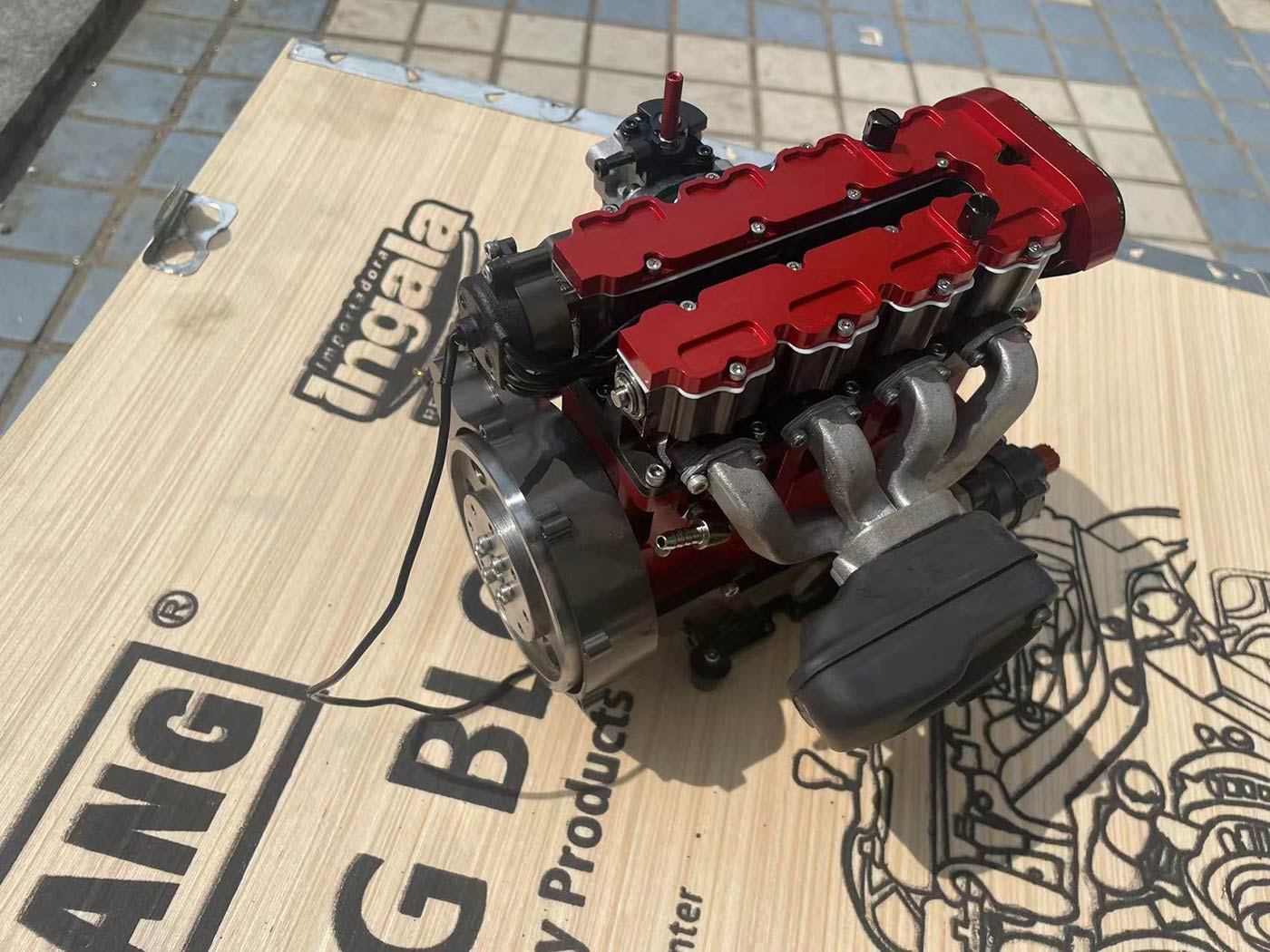 ENJOMOR GS-L4 Gas Engine 32cc 4-Stroke DOHC Inline Four RC Engine Model 12,000 rpm - stirlingkit