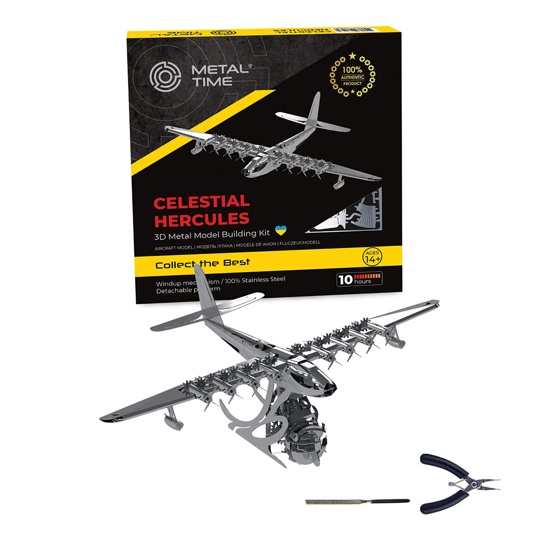Hughes H-4 3D Metal Mechanical Plane Assembly Model Building Kit for Aviation Lovers - stirlingkit