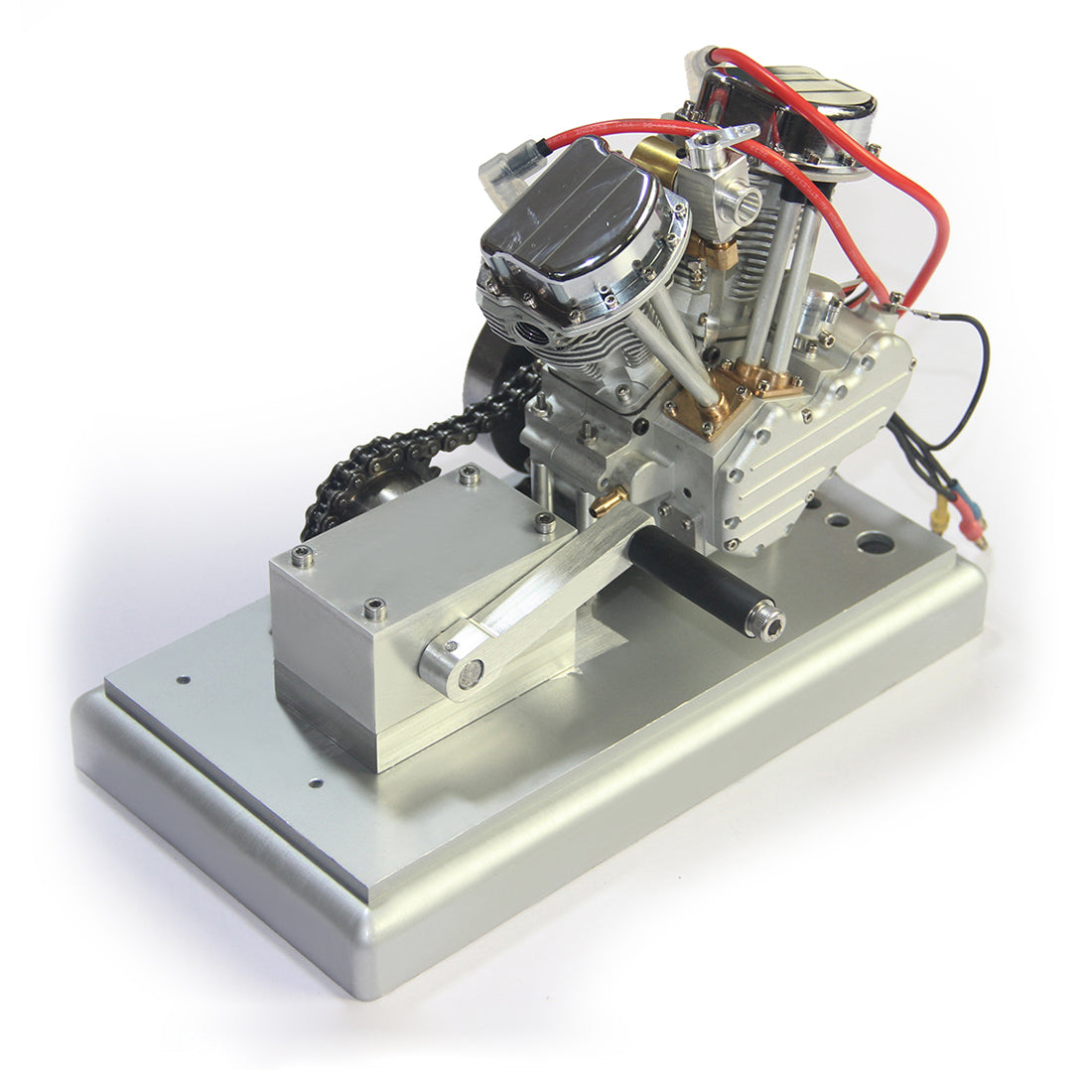 CISON FG-25VTP Panhead silver with Solid CNC Base and Kick Starter set