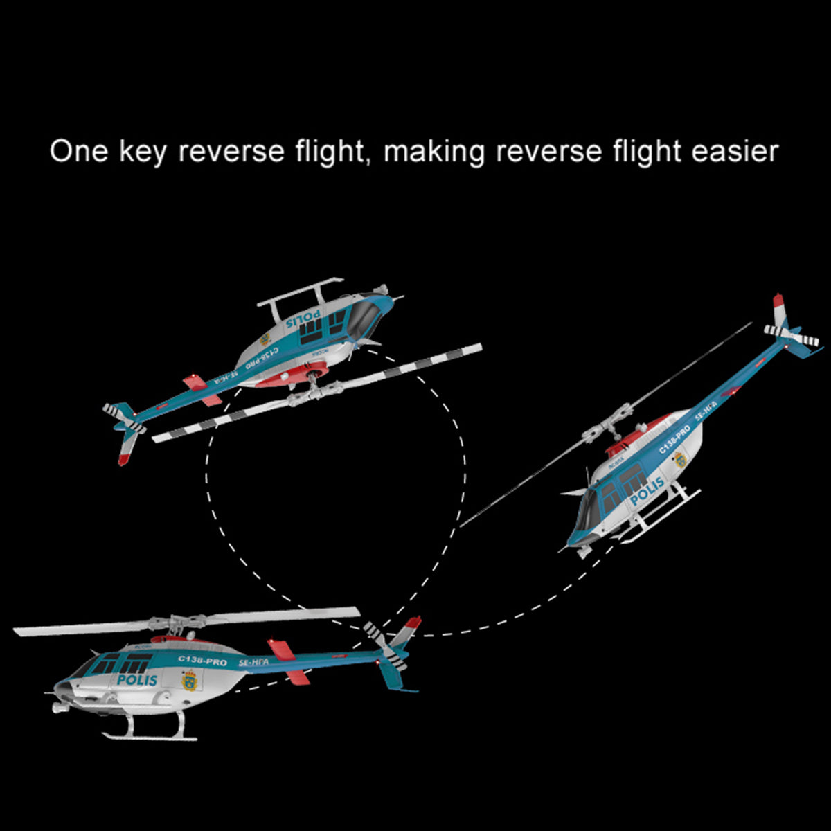 RC ERA C138 PRO Bell 206 Jet Ranger 2.4G 6CH 1/33 Scale RC Helicopter Model RTF - stirlingkit