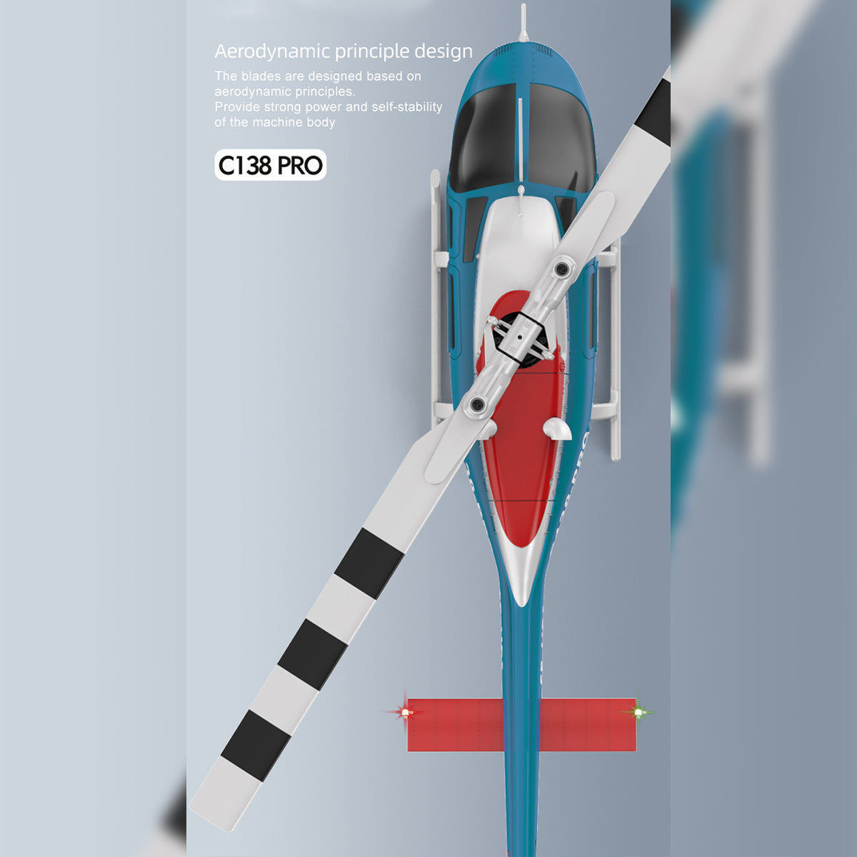 RC ERA C138 PRO Bell 206 Jet Ranger 2.4G 6CH 1/33 Scale RC Helicopter Model RTF - stirlingkit