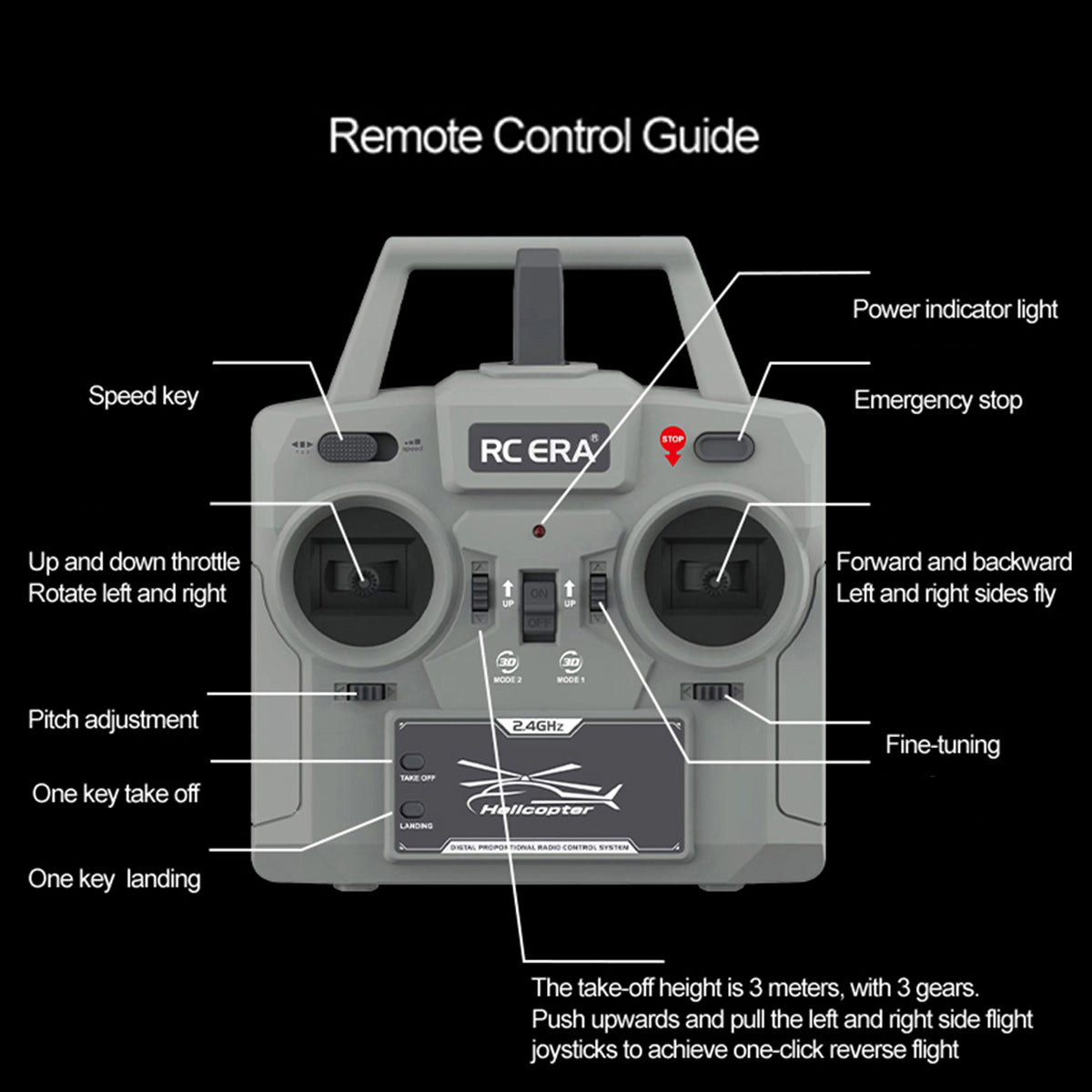 RC ERA C138 PRO Bell 206 Jet Ranger 2.4G 6CH 1/33 Scale RC Helicopter Model RTF - stirlingkit