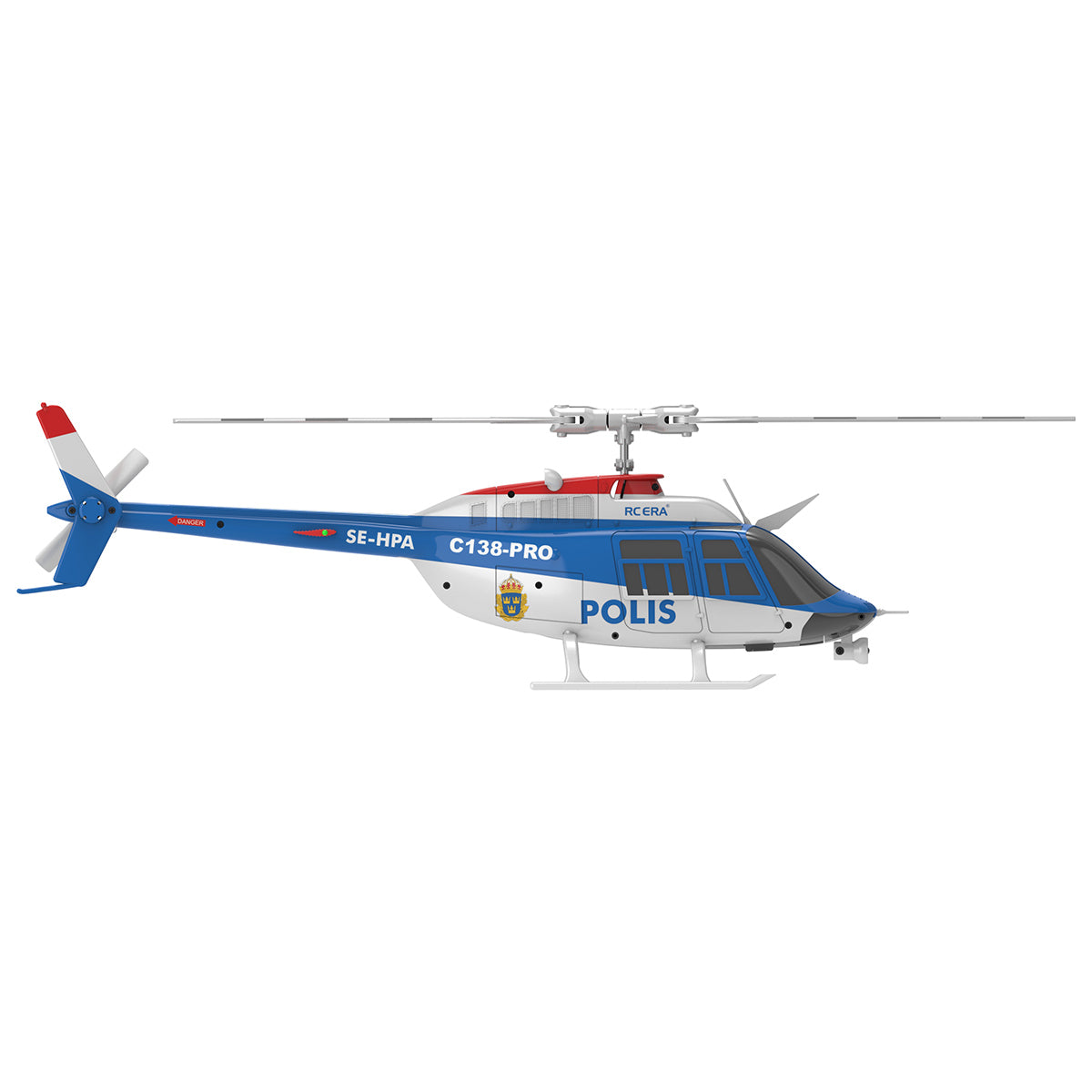 RC ERA C138 PRO Bell 206 Jet Ranger 2.4G 6CH 1/33 Scale RC Helicopter Model RTF - stirlingkit