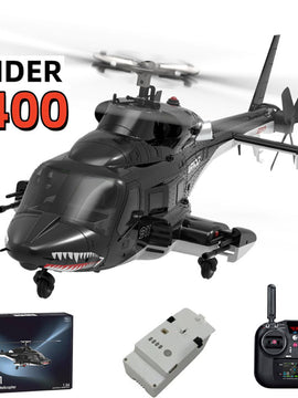 WOLFBUSH AW-911 Airwolf 1/34 Scale RC Helicopter Smart GPS 2.4G 9CH 6G/3D Stunt RC Airplane