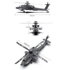 YU XIANG F11-S AH64 Apache RC Helicopter 1/32 2.4G 6CH RTF GPS Smart Version - stirlingkit