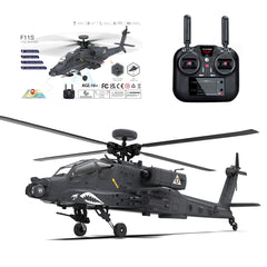 YU XIANG F11-S AH64 Apache RC Helicopter 1/32 2.4G 6CH RTF GPS Smart Version - stirlingkit