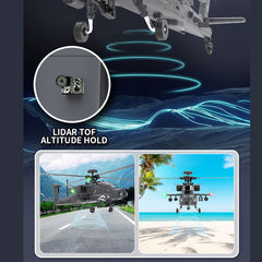 YU XIANG F11-S AH64 Apache RC Helicopter 1/32 2.4G 6CH RTF GPS Smart Version - stirlingkit