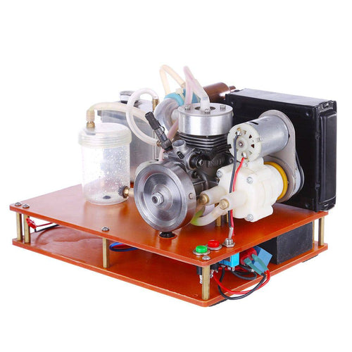 NIKKO Single Cylinder 2-stroke Gasoline Engine with  Water Cooling Radiator - stirlingkit