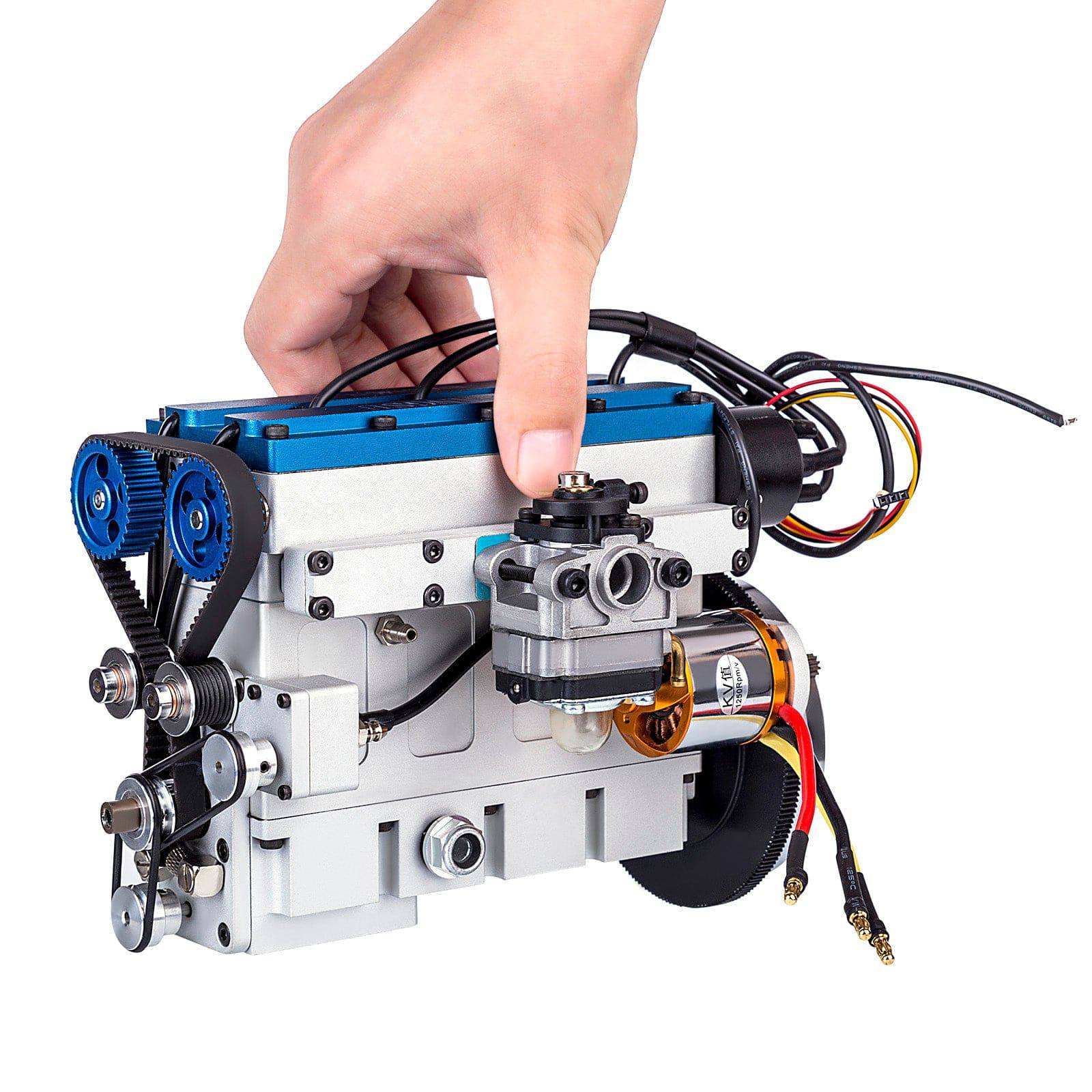 Enjomor 36cc I4 DOHC 4-cylinder Inline Four-stroke Water-cooled Gasoline Engine with Twin Overhead Camshafts for RC Car Boat - stirlingkit