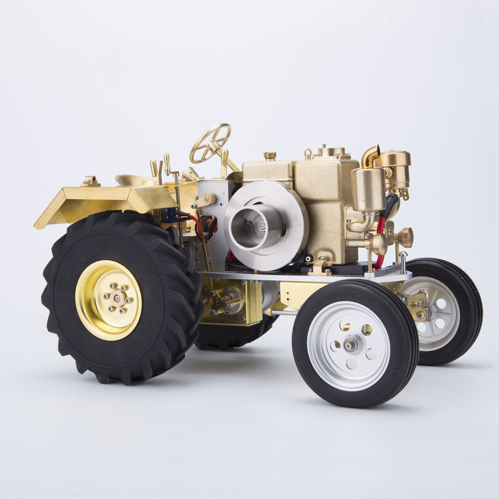 Brass Gas Powered Roller Tractor