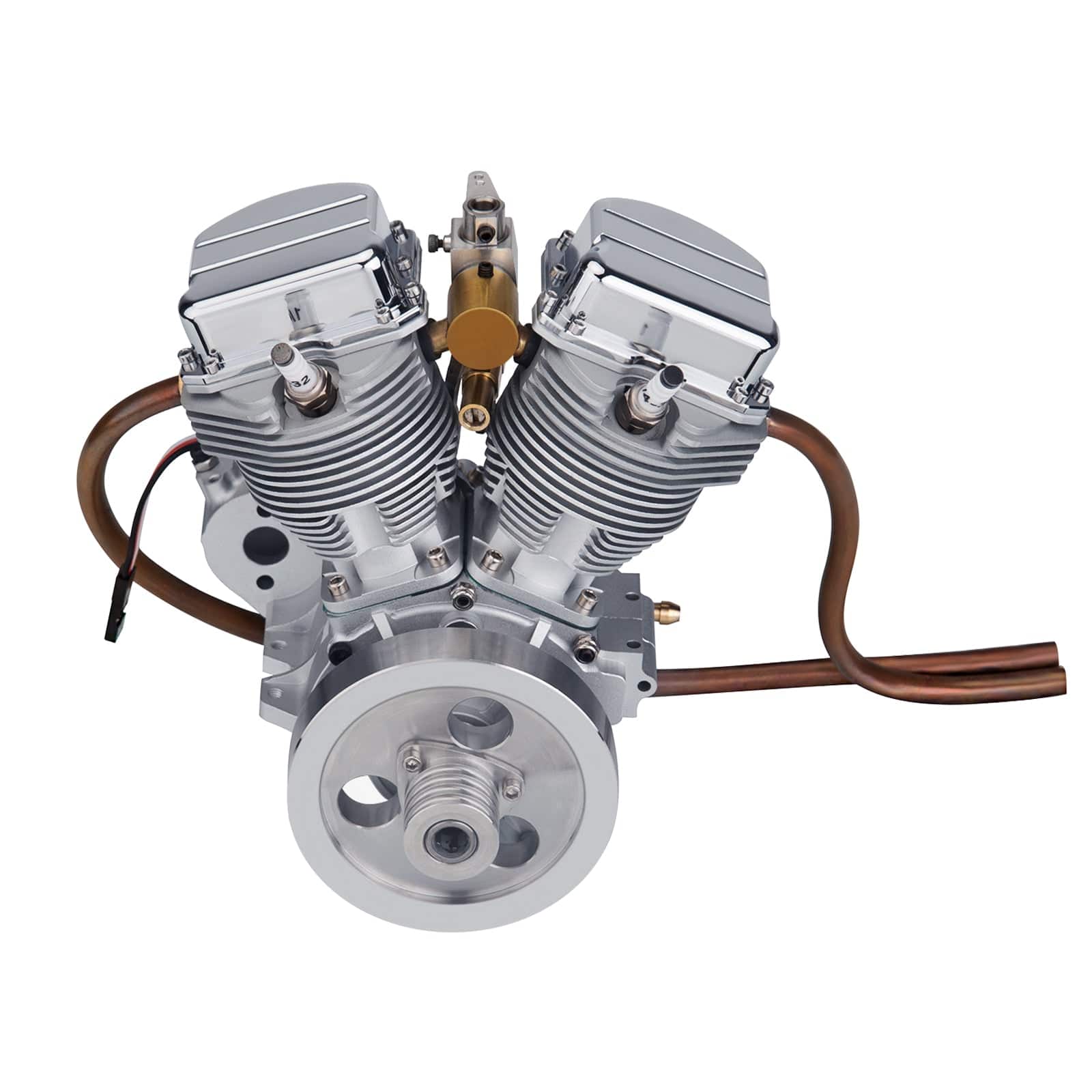 CISON FG-VT9 9cc V-twin V2 Engine Four-stroke Air-cooled Motorcycle RC Gasoline Engine - stirlingkit