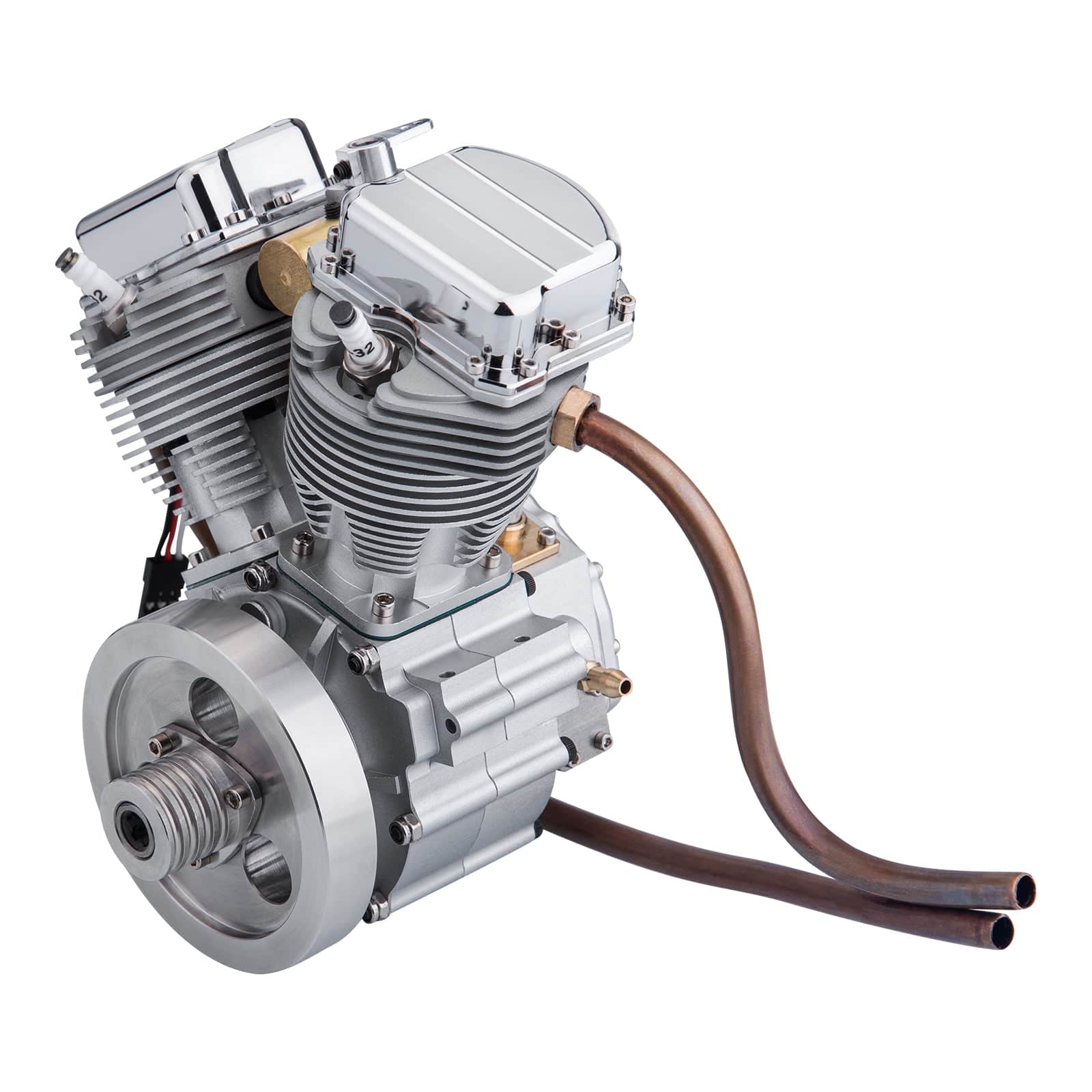 CISON FG-VT9 9cc V-twin V2 Engine Four-stroke Air-cooled Motorcycle RC Gasoline Engine - stirlingkit