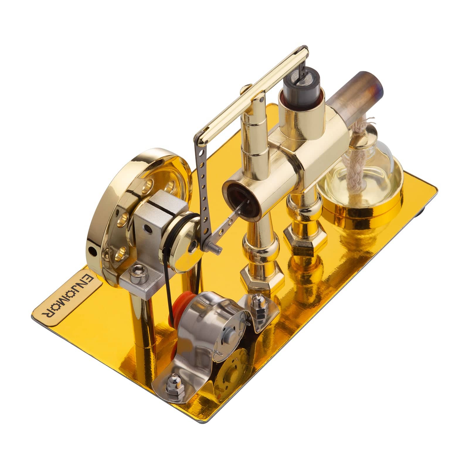 ENJOMOR Golden Balance Stirling Engine Generator with LED Bulb Non-Stop Run - stirlingkit