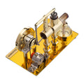 ENJOMOR Golden Balance Stirling Engine Generator with LED Bulb Non-Stop Run - stirlingkit