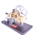Enjomor Horizontal Gear Drive Hot Air Stirling Engine LED Electricity Generator Model with Voltmeter - stirlingkit