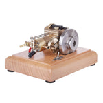 M16B 1.6cc Mini Horizontal Gasoline 4 Stroke Air-cooled Single Cylinder Internal Combustion Engine with Wooden Base - stirlingkit
