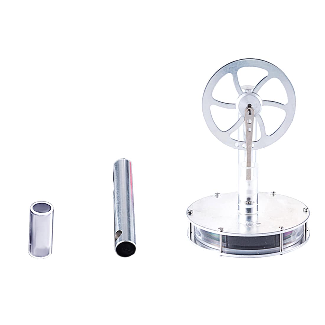 Piston with Glass Tube for Low Temperature Stirling Engine Model