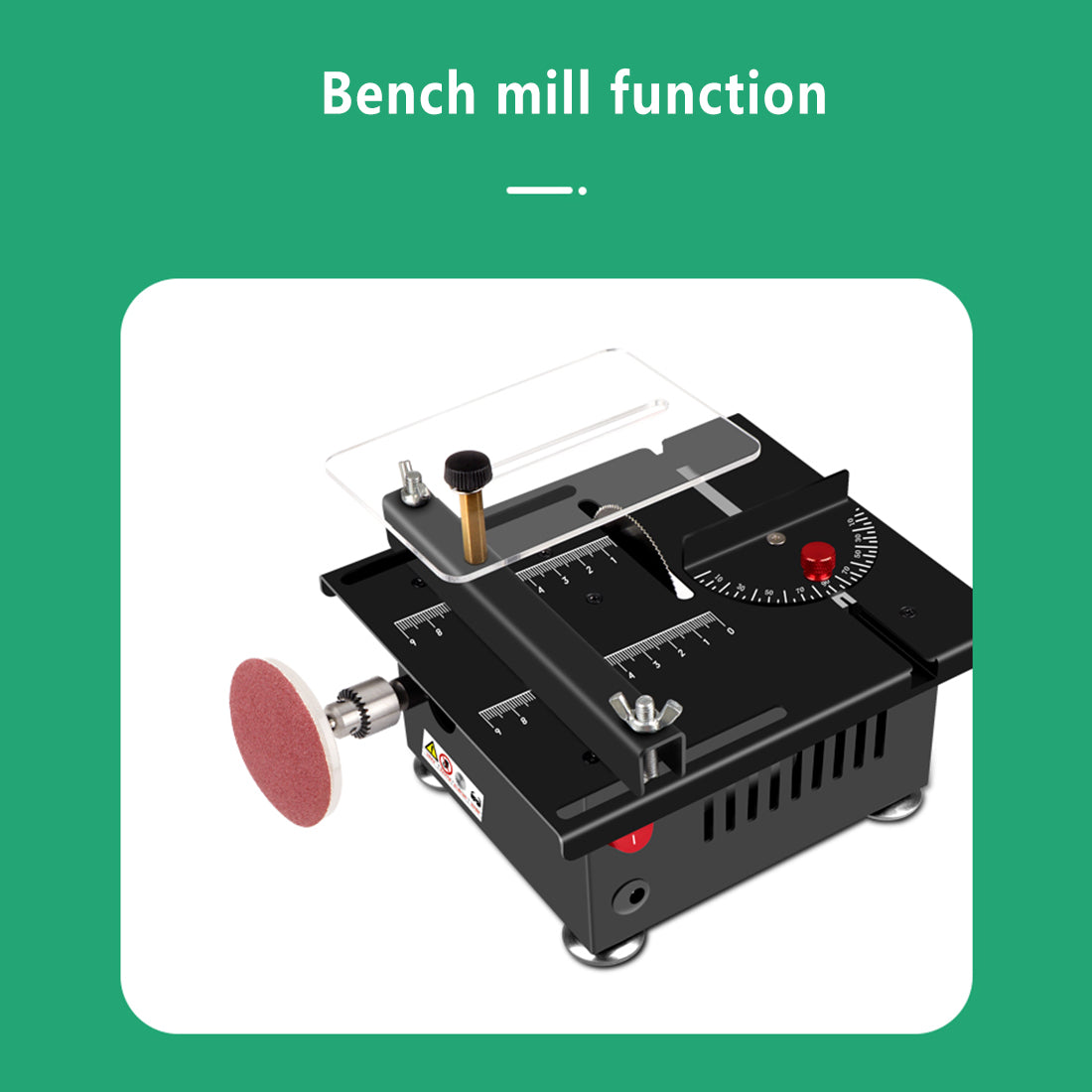 Precision Multifunctional Mini Table Saw Woodworking Lathe Polishing Bench For Engine Model DIY Crafts - stirlingkit