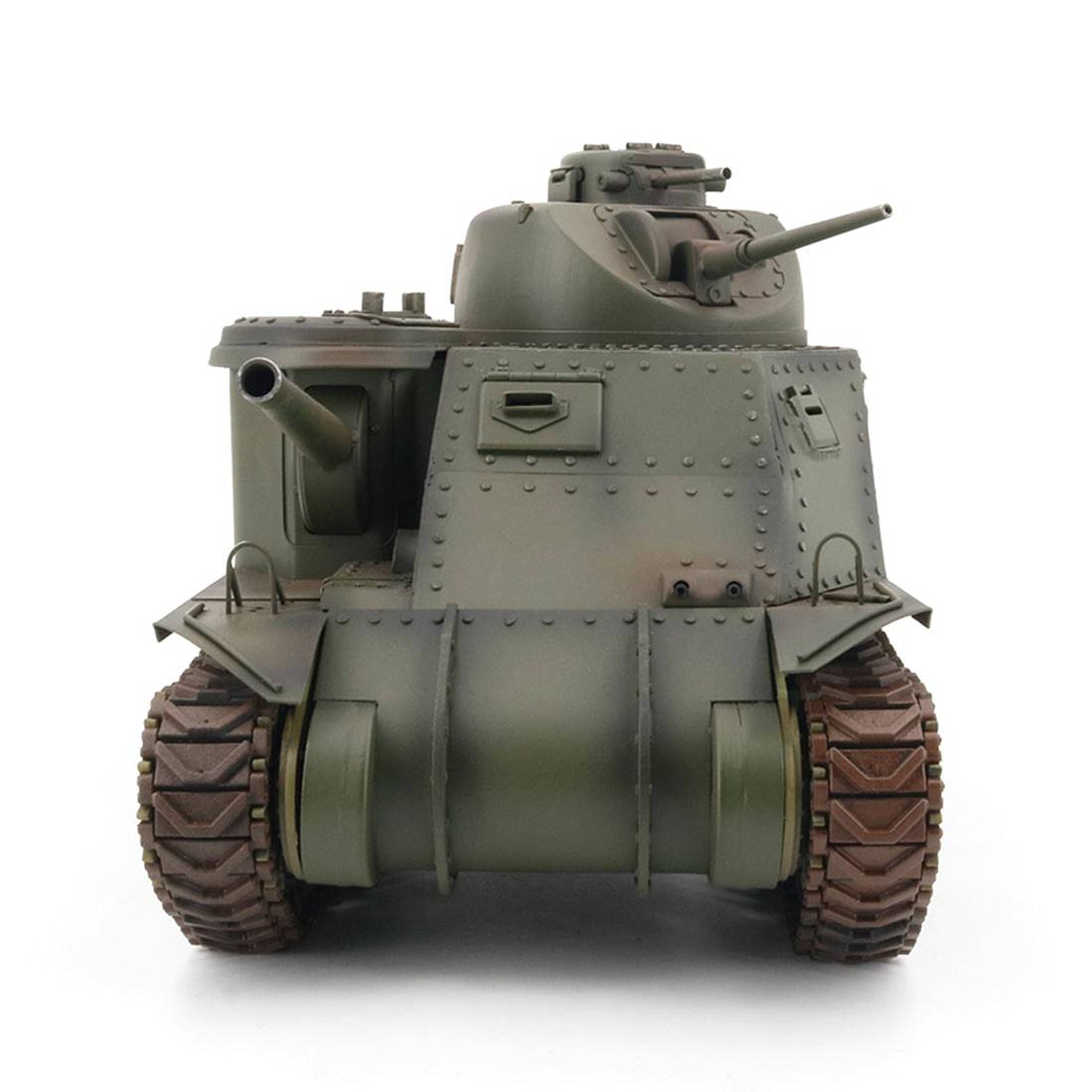 Premium 1/16 2.4G Simulation Metal RC WWII US Light Tank M3 Model Toy with Light & Sound - stirlingkit