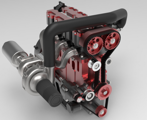 Turbocharge Your ENJOMOR GS-L4 Inline 4 Engine Model Now | Stirlingkit ...