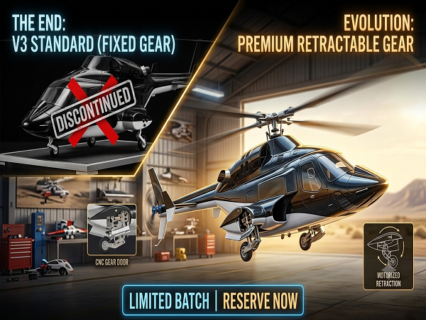 Flywing FW450L Airwolf New Version with Retractable Gear Version Arriving This August!