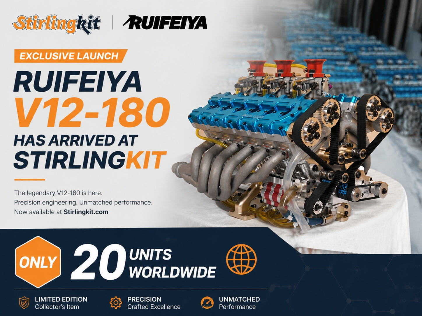 RUIFEIYA V12-180 Has Arrived at Stirlingkit — Only 20 Units Worldwide | Stirlingkit