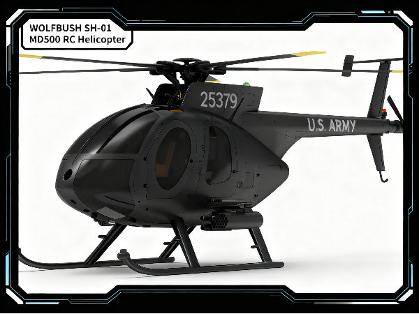 WOLFBUSH SH-01 MD500 “Little Bird” RC Helicopter – Coming Soon! | Stirlingkit