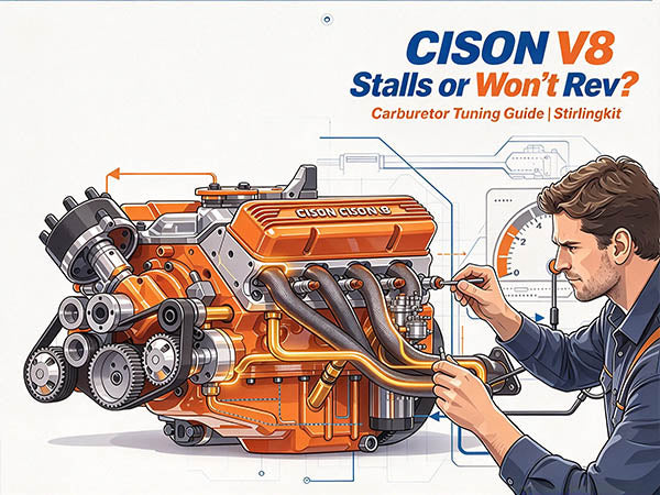 CISON V8 Stalls or Won’t Rev? Carburetor Tuning Guide | Stirlingkit