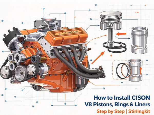 How to Install CISON V8 Pistons, Rings & Liners (Step by Step) | Stirlingkit