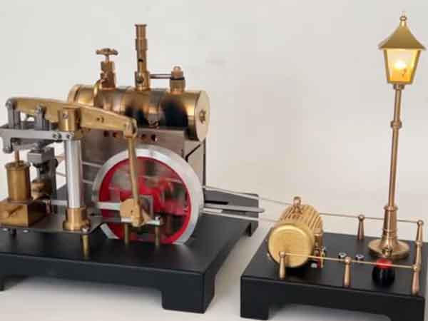 Retrol Successfully Adds A New Generator Light Kit with Steam Engine | Stirlingkit