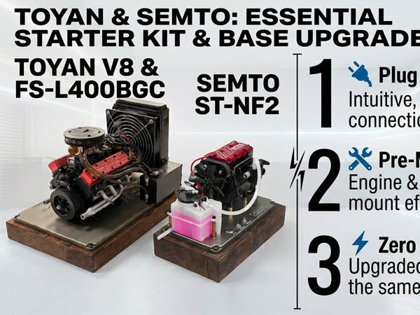 Starter Kit & Base Upgrade: What Changed for TOYAN V8, FS-L400BGC and SEMTO ST-NF2 Owners | Stirlingkit