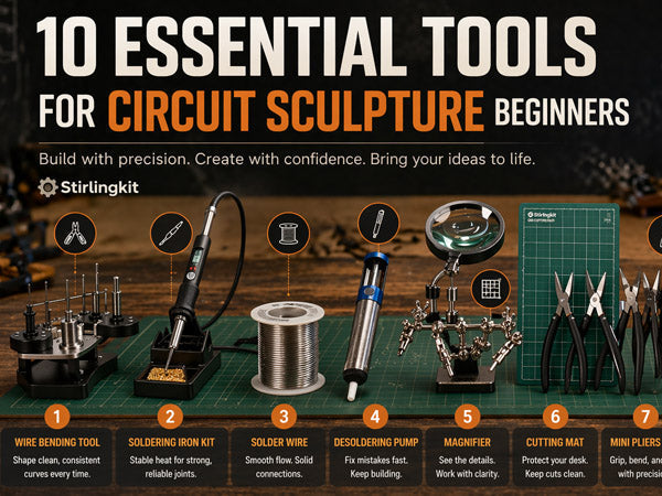 10 Essential Tools for Circuit Sculpture Beginners | Stirlingkit