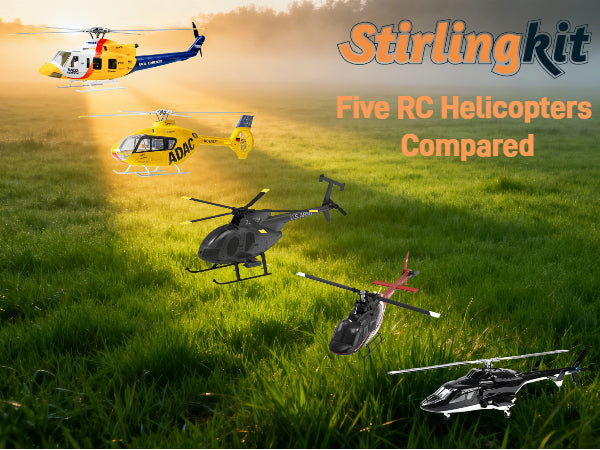 5 RC Helicopter Comparison: EC-135, Bell 412, Bell 206, FW450L & MD500 | Stirlingkit