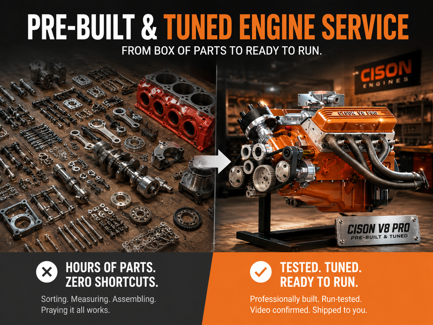 We Build It For You — Stirlingkit Pre-Built & Tuned Engine Service