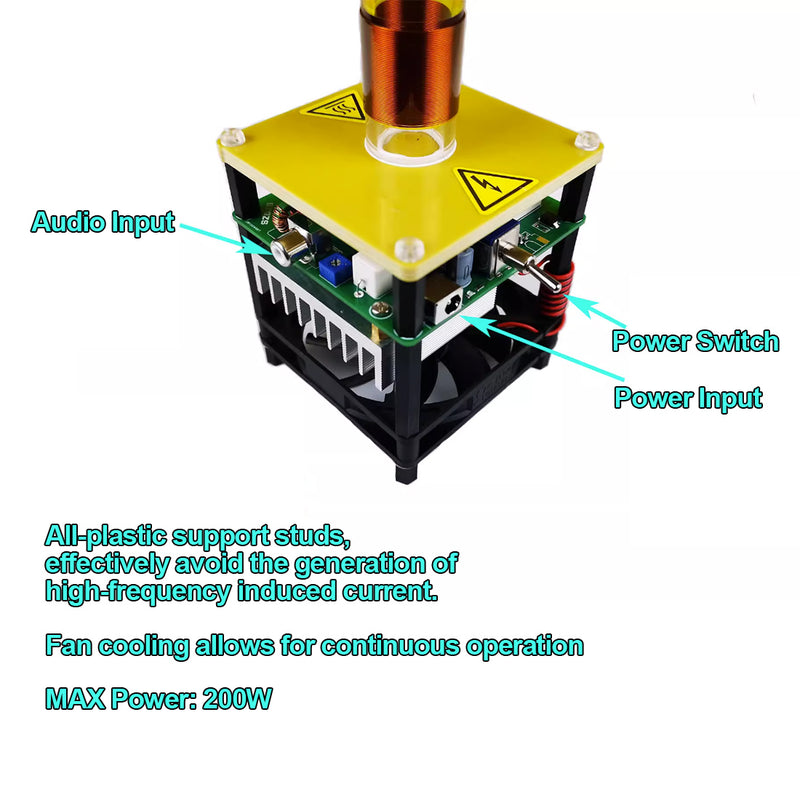 Wireless Power Plasma Candle HFSSTC Tesla Coil - stirlingkit